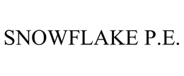 SNOWFLAKE P.E. trademark