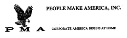 PEOPLE MAKE AMERICA, INC. PMA CORPORATE AMERICA BEGINS AT HOME trademark