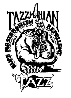TAZZMANIAN BUFF MASTER FILTH REPELLENT GUITAR POLISH TAZZ trademark