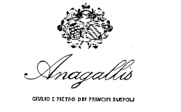ANAGALLIS GIULIO E PIETRO DEI PRINCIPI RUSPOLI trademark