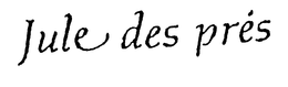 JULE DES PRES trademark