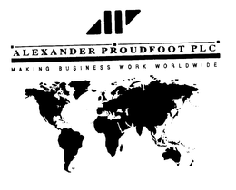 AP ALEXANDER PROUDFOOT PLC MAKING BUSINESS WORK WORLDWIDE trademark