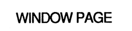 WINDOW PAGE trademark