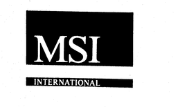 MSI INTERNATIONAL trademark