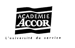 ACADEMIE ACCOR L'UNIVERSITE DU SERVICE trademark