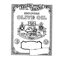 TIGER BRAND 100% PURE OLIVE OIL TIGER REG TRADEMARK trademark