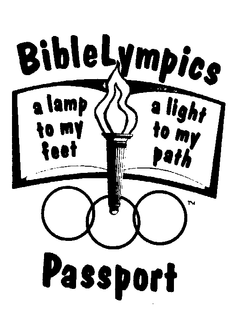 BIBLELYMPICS PASSPORT A LAMP TO MY FEET A LIGHT TO MY PATH trademark