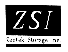 ZSI ZENTEK STORAGE INC. trademark