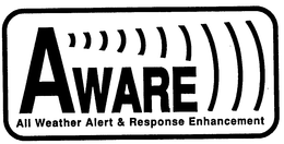 AWARE ALL WEATHER ALERT & RESPONSE ENHANCEMENT trademark