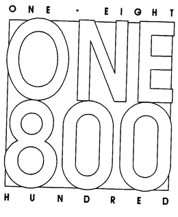 ONE - EIGHT HUNDRED ONE 800 trademark