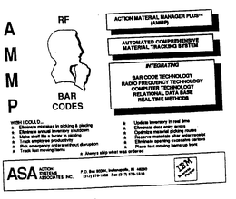 ACTION MATERIAL MANAGER PLUS (AMMP) RF BAR CODES trademark