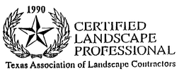 CERTIFIED LANDSCAPE PROFESSIONAL TEXAS ASSOCIATION OF LANDSCAPE CONTRACTORS 1990 trademark