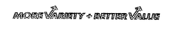 MORE VARIETY + BETTER VALUE trademark