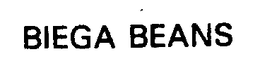 BIEGA BEANS trademark