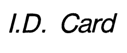 I.D. CARD trademark