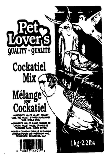 PET LOVER'S QUALITY-QUALITE COCKATIEL MIX MELANGE POUR COCKATIEL trademark