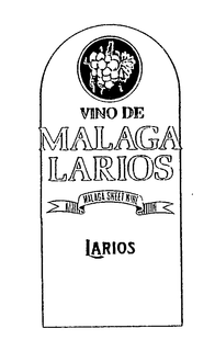 VINO DE MALAGA LARIOS MALAGA SWEET WINE LARIOS trademark