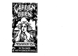 GARDEN OF EDEN MEDITATION TEA 24 TEA BAGS NET WT.3.18OZ.(90.20G) trademark