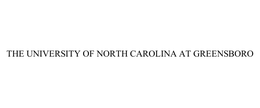 THE UNIVERSITY OF NORTH CAROLINA AT GREENSBORO trademark