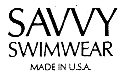 SAVVY SWIMWEAR MADE IN U.S.A. trademark