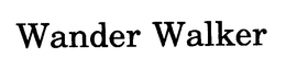 WANDER WALKER trademark