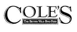 COLE'S THE BETTER WILD BIRD FEED trademark