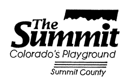 THE SUMMIT COLORADO'S PLAYGROUND SUMMIT COUNTY trademark