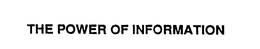 THE POWER OF INFORMATION trademark