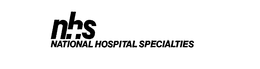 NHS NATIONAL HOSPITAL SPECIALTIES trademark