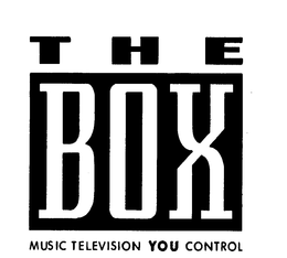 THE BOX MUSIC TELEVISION YOU CONTROL trademark