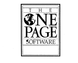 THE ONE PAGE SOFTWARE trademark