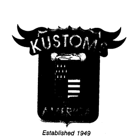 KUSTOMS OF AMERICA ESTABLISHED 1949 trademark