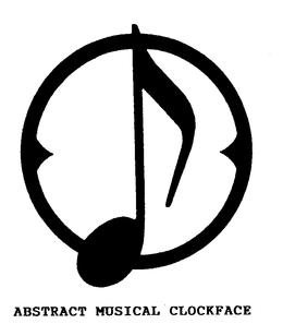 ABSTRACT MUSICAL CLOCKFACE trademark