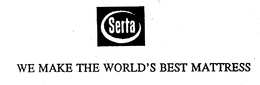 SERTA WE MAKE THE WORLD'S BEST MATTRESS trademark