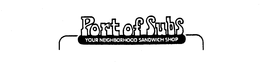 PORT OF SUBS YOUR NEIGHBORHOOD SANDWICHSHOP trademark