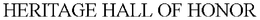 HERITAGE HALL OF HONOR trademark