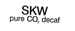 SKW PURE CO2 DECAF trademark
