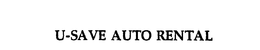 U-SAVE AUTO RENTAL trademark
