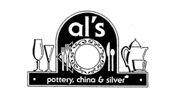 AL'S POTTERY, CHINA & SILVER trademark
