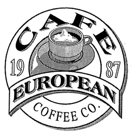 CAFE EUROPEAN COFFEE CO. 1987 trademark