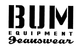 BUM EQUIPMENT JEANSWEAR trademark