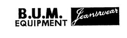 B.U.M. EQUIPMENT JEANSWEAR trademark