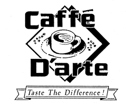 CAFFE D'ARTE TASTE THE DIFFERENCE! trademark