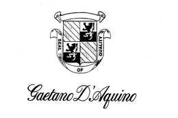 GAETANO D'AQUINO SEAL OF QUALITY trademark