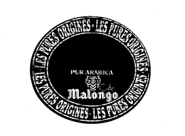 LES PURES ORIGINES CAFE PUR ARABICA MALONGO trademark