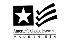 AMERICA'S CHOICE EYEWEAR MADE IN USA trademark