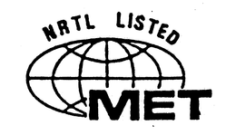 NRTL LISTED MET trademark