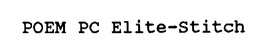POEM PC ELITE-STITCH trademark