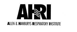 AHRI ALLEN & HANBURYS RESPIRATORY INSTITUTE trademark