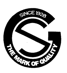 GS THE MARK OF QUALITY SINCE 1928 trademark
